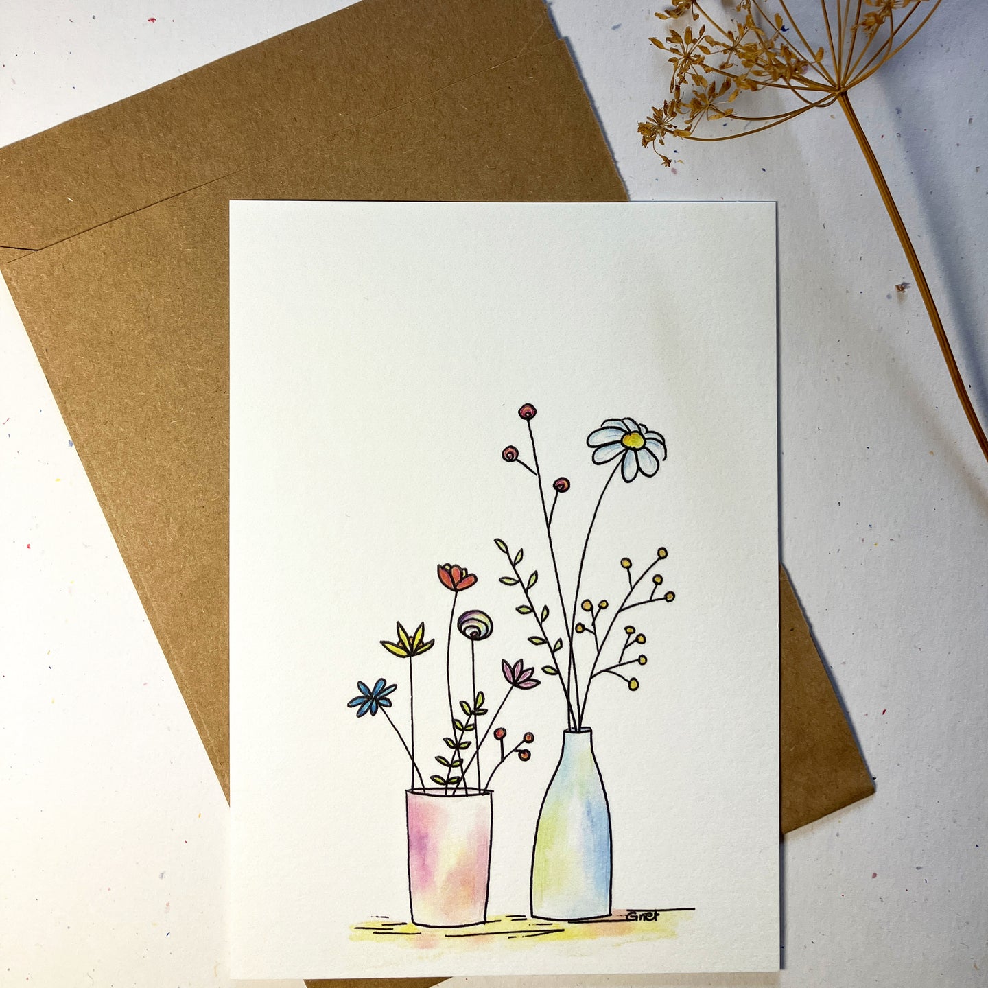 Single Greeting Card with envelope